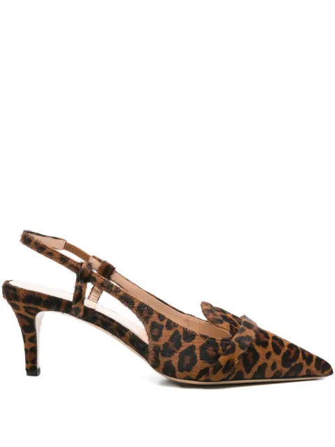 P.A.R.O.S.H. 70mm leopard-print slingback pumps