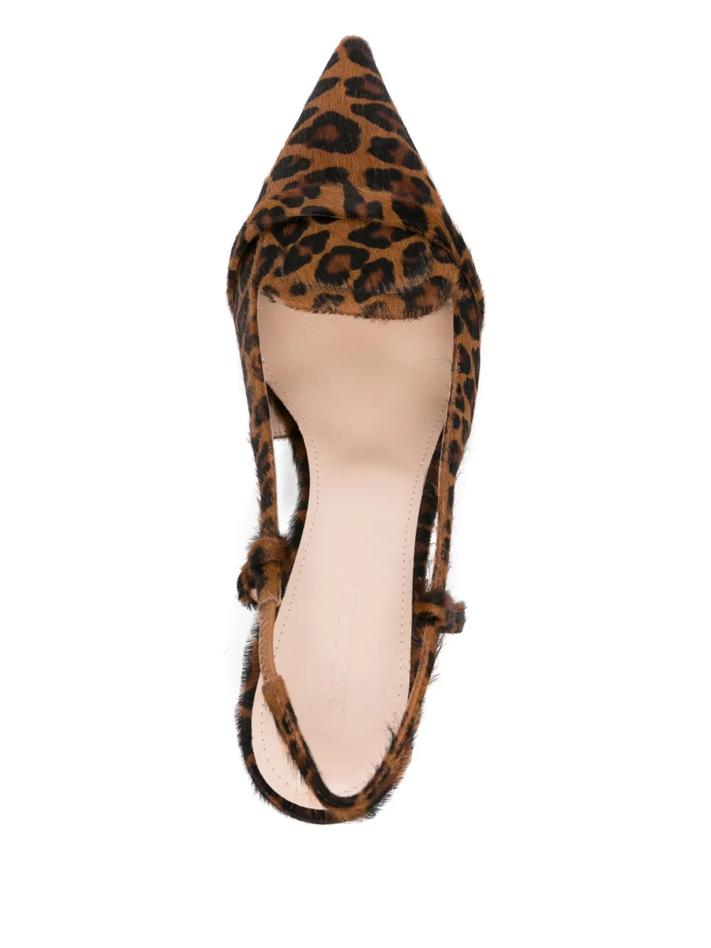 P.A.R.O.S.H. 70mm leopard-print slingback pumps Brown