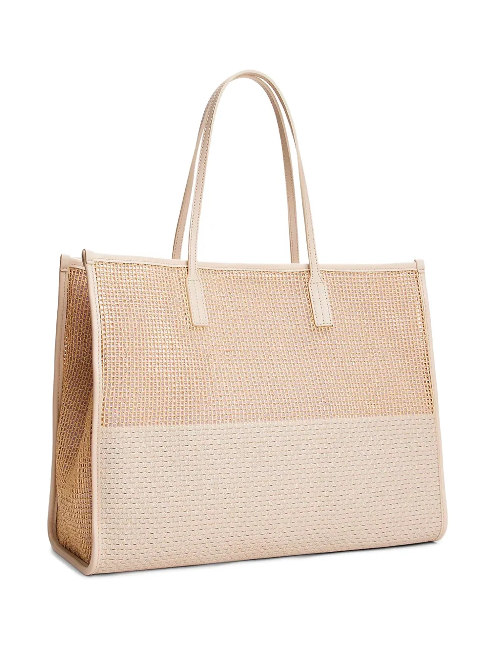 Tommy Hilfiger Shopper met mesh vlak Beige