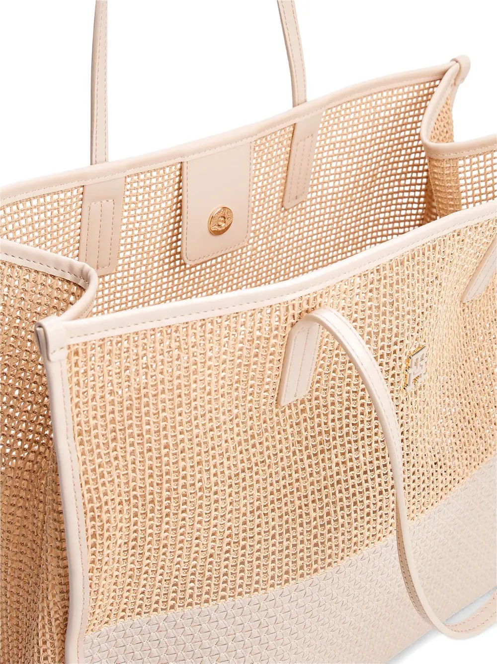 Tommy Hilfiger Shopper met mesh vlak Beige