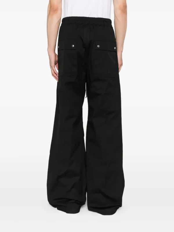 RICK OWENS バイアスドローストリングパンツ ブラック Rick Owens - ドローストリング・バイアス・パンツ をオンライン