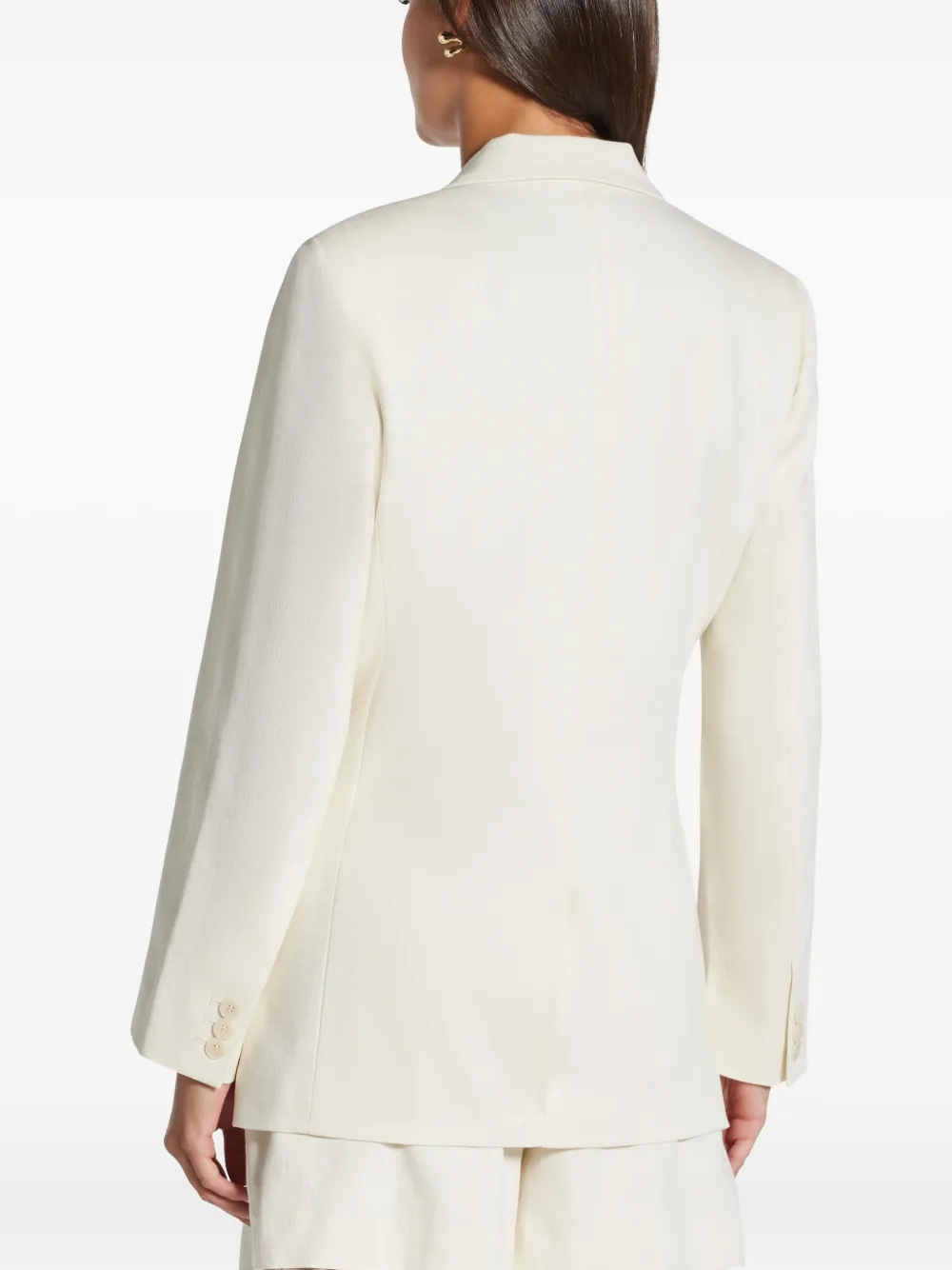 Anine Bing Jasmine Double-breasted Blazer In White