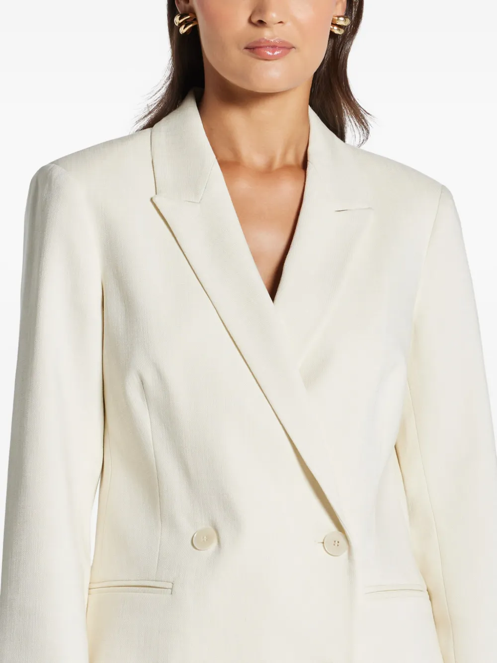 Anine Bing Jasmine Double-breasted Blazer In White