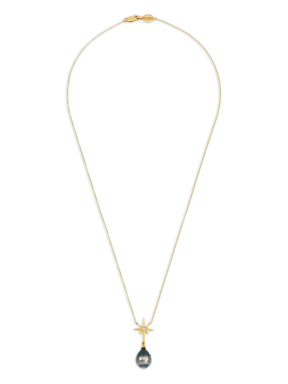 DOWER AND HALL 14kt yellow gold North Star Pendant diamond and pearl necklace | Gold | Image 1