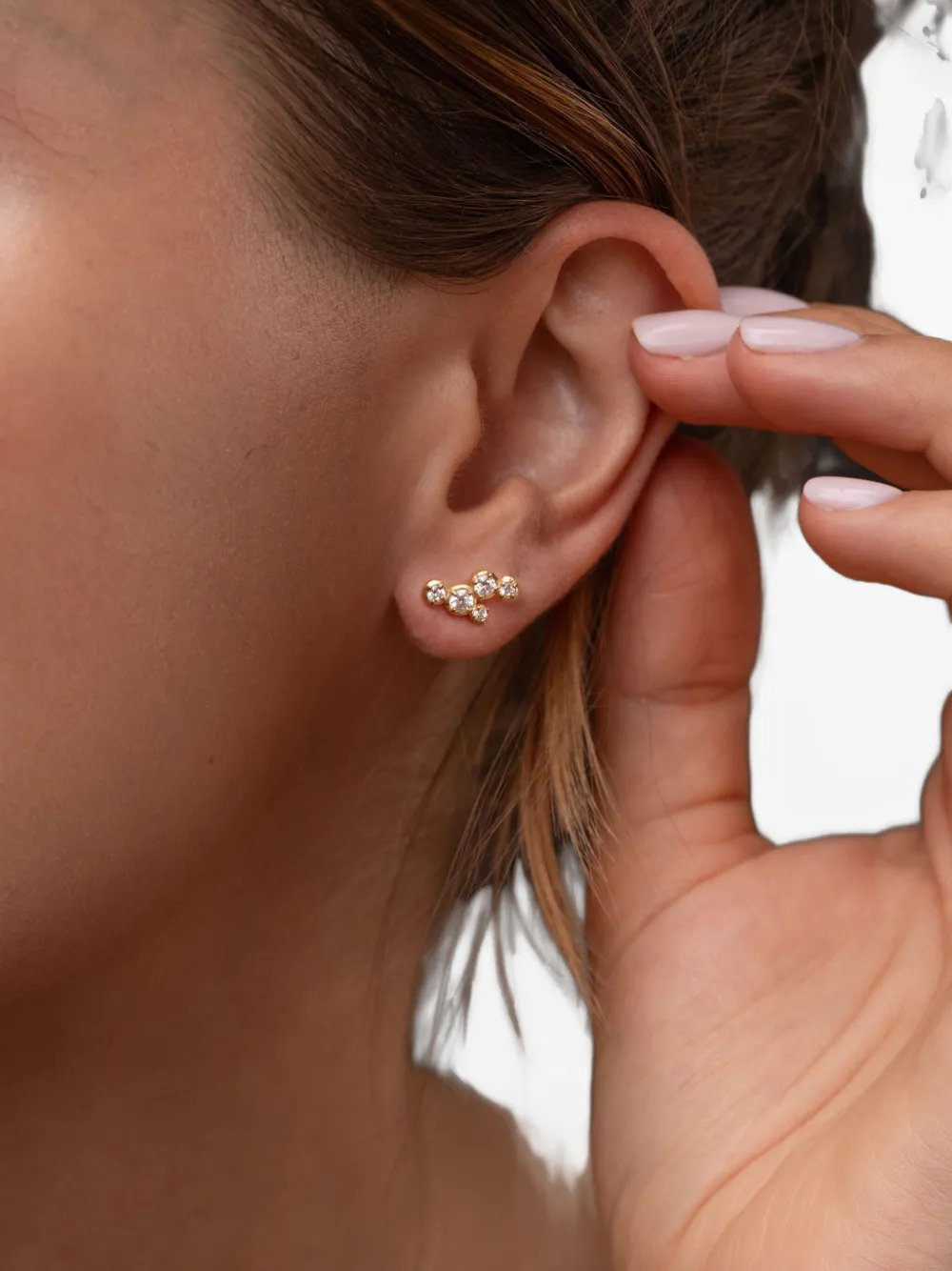 DOWER AND HALL 14kt yellow gold Stargazer diamond earrings | Image 2