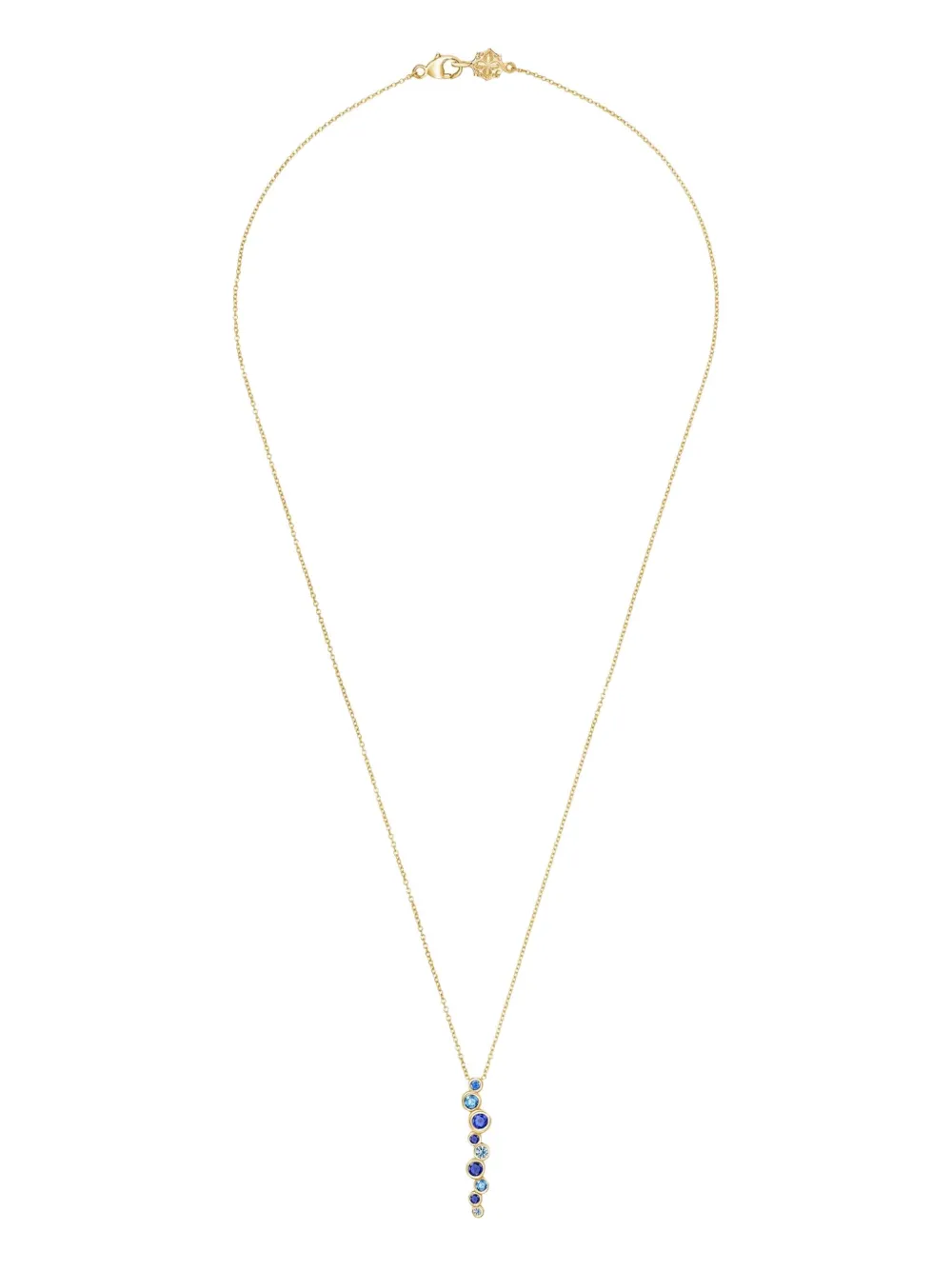DOWER AND HALL 18kt yellow gold Cascade sapphire and aquamarine necklace - Oro