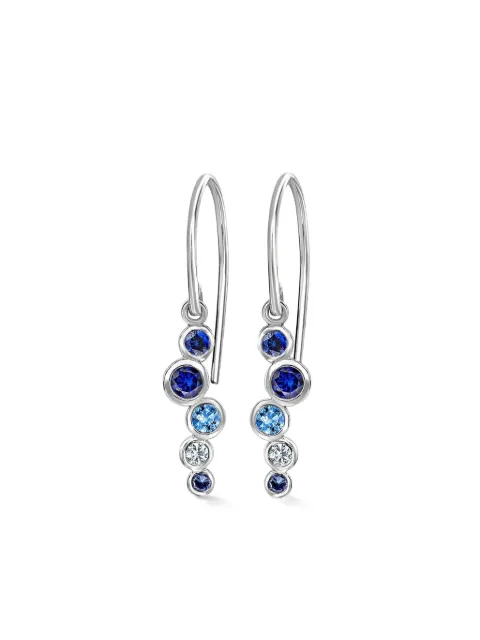 DOWER AND HALL 18kt white gold Cascade sapphire and aquamarine earrings