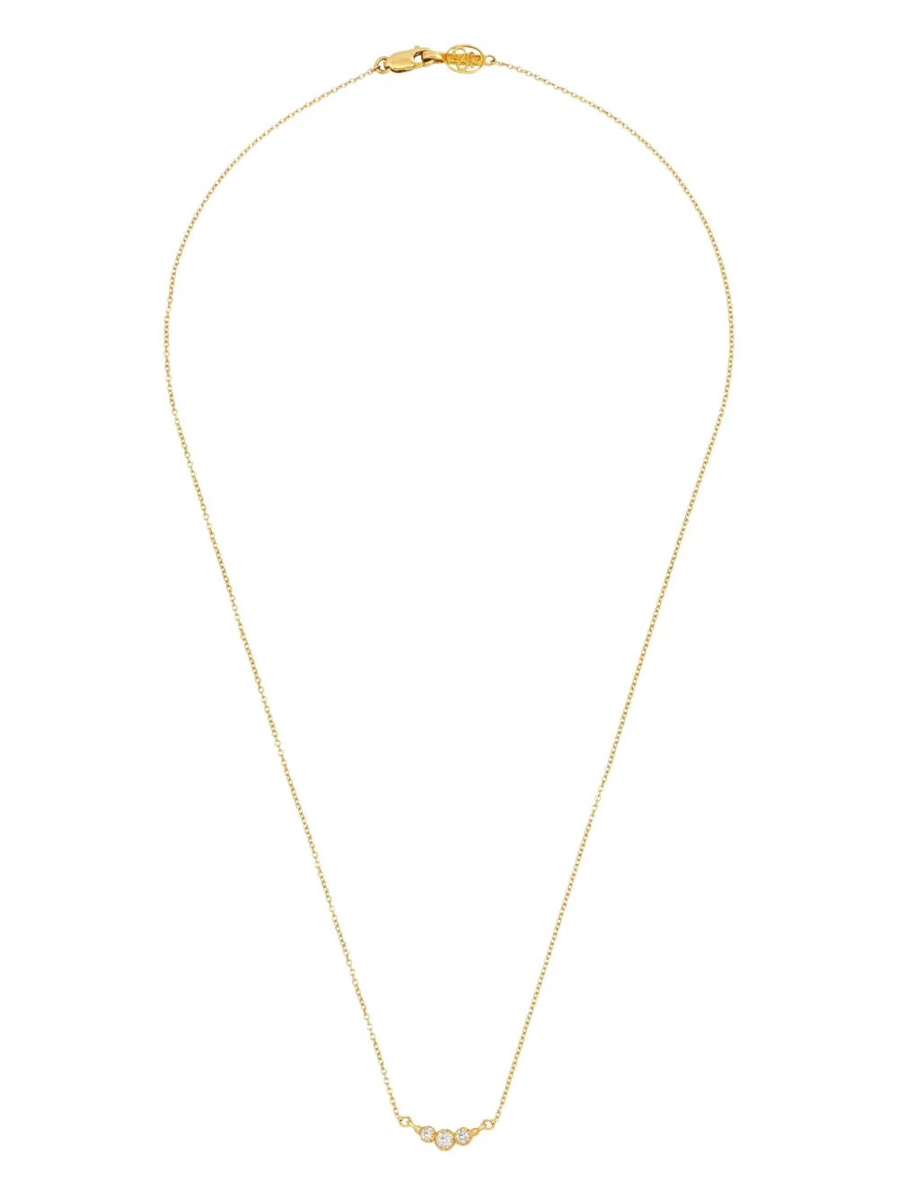 DOWER AND HALL 14kt yellow gold Stargazer Trio diamond necklace - DOWER AND HALL 14kt yellow gold Stargazer Trio diamond necklace -