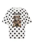 Moschino polka-dot teddy-bear print T-shirt - White