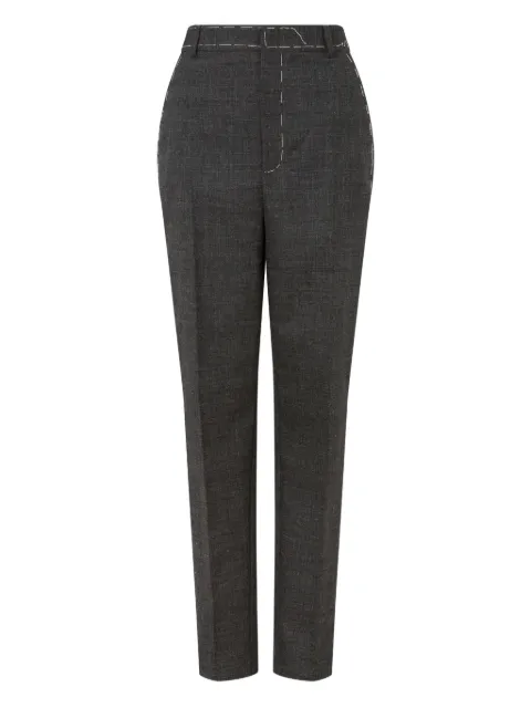 Moschino contrast-stitch wool trousers