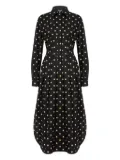 Moschino polka-dot pleated dress - Black
