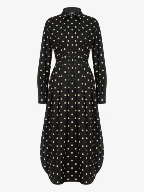 Moschino polka-dot pleated dress