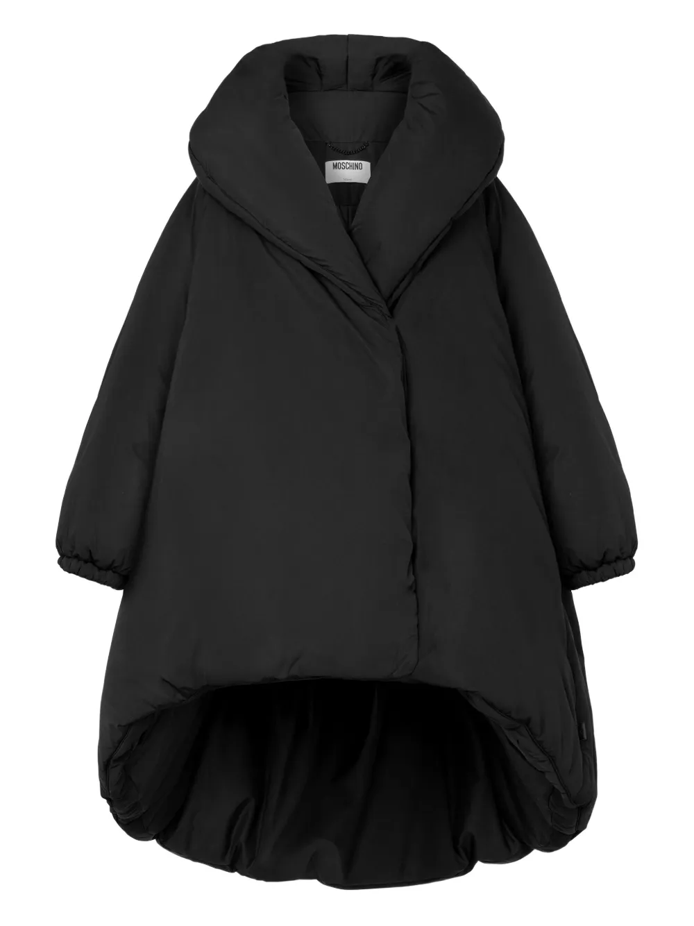 Moschino Oversized jas met hoge kraag Zwart