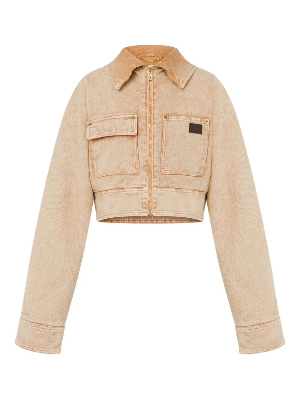 Moschino Patch-pocket Cotton Jacket In Neutral