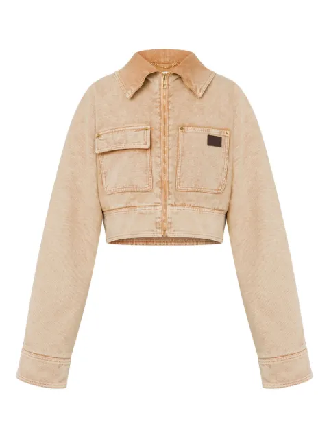 Moschino chamarra con bolsillo de parche