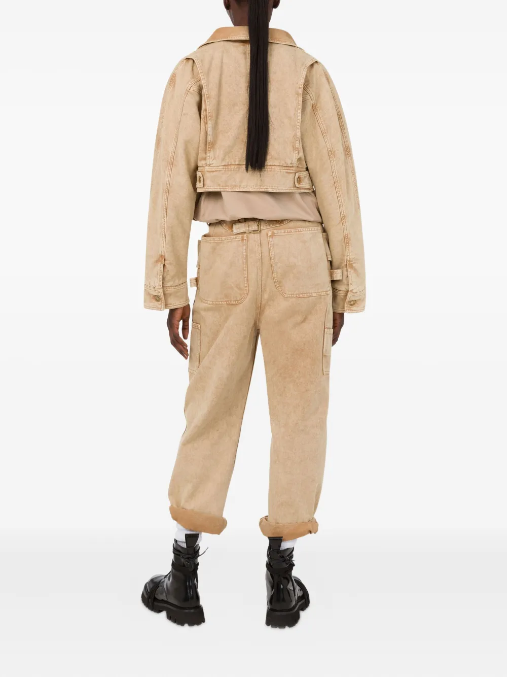 Moschino Patch-pocket Cotton Jacket In Neutral
