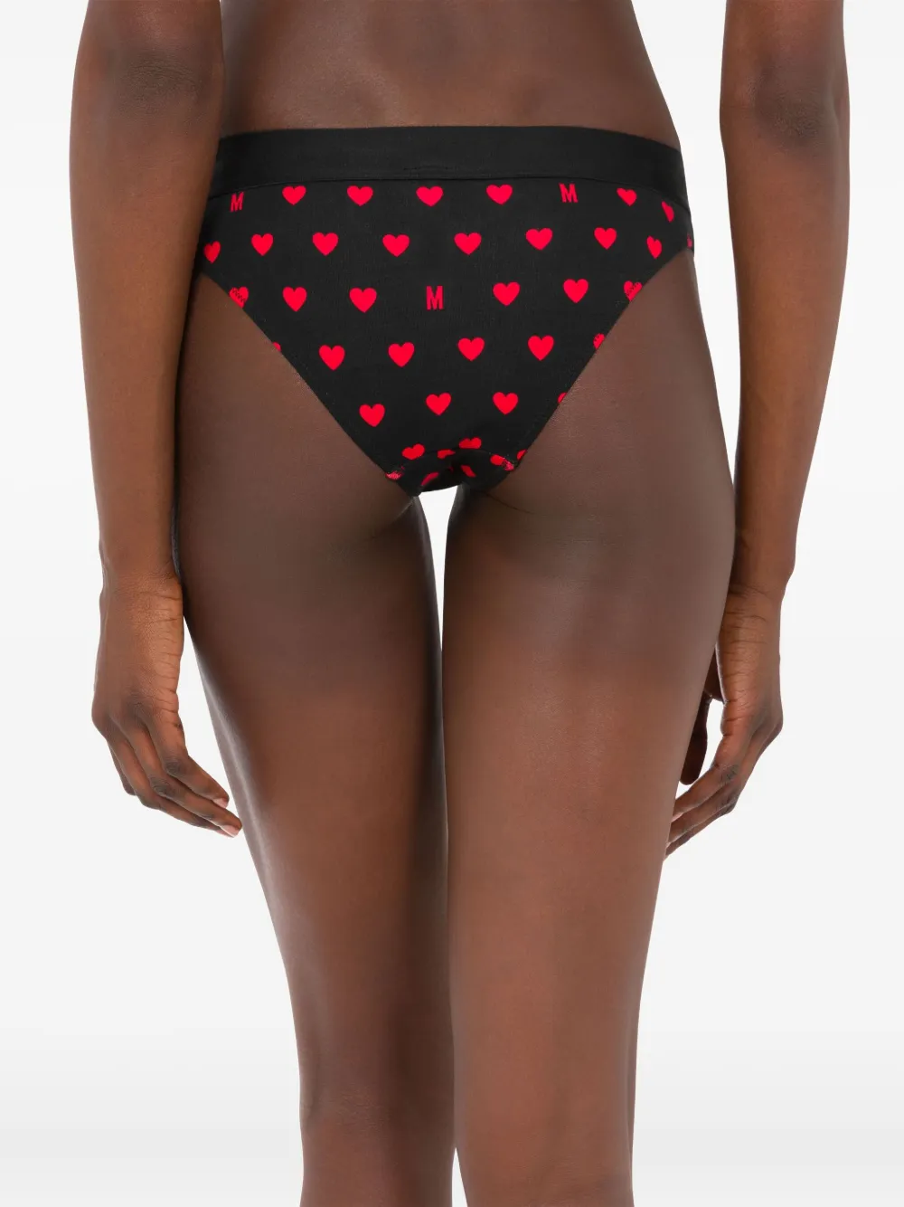 Moschino Slip met hartprint Zwart