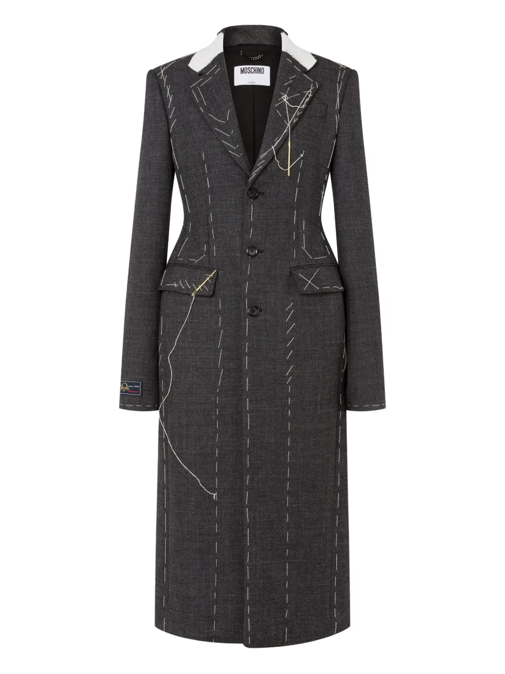 Moschino Jas met getailleerde zoom Grijs