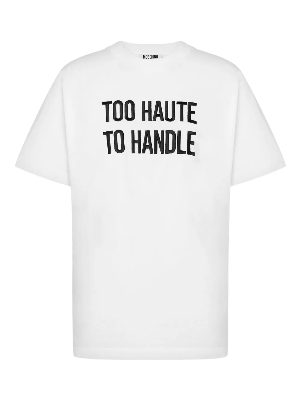 Moschino Katoenen T-shirt met tekst Wit