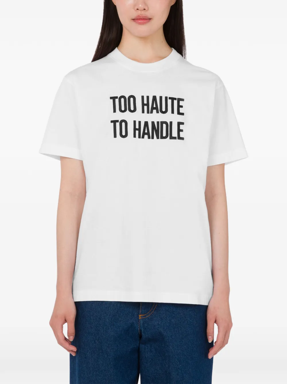 Moschino Katoenen T-shirt met tekst Wit