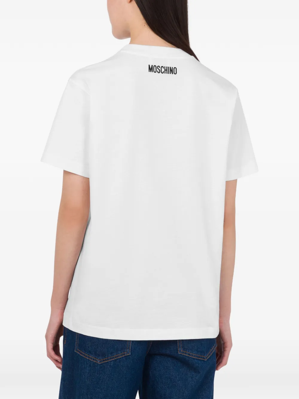 Moschino Katoenen T-shirt met tekst Wit