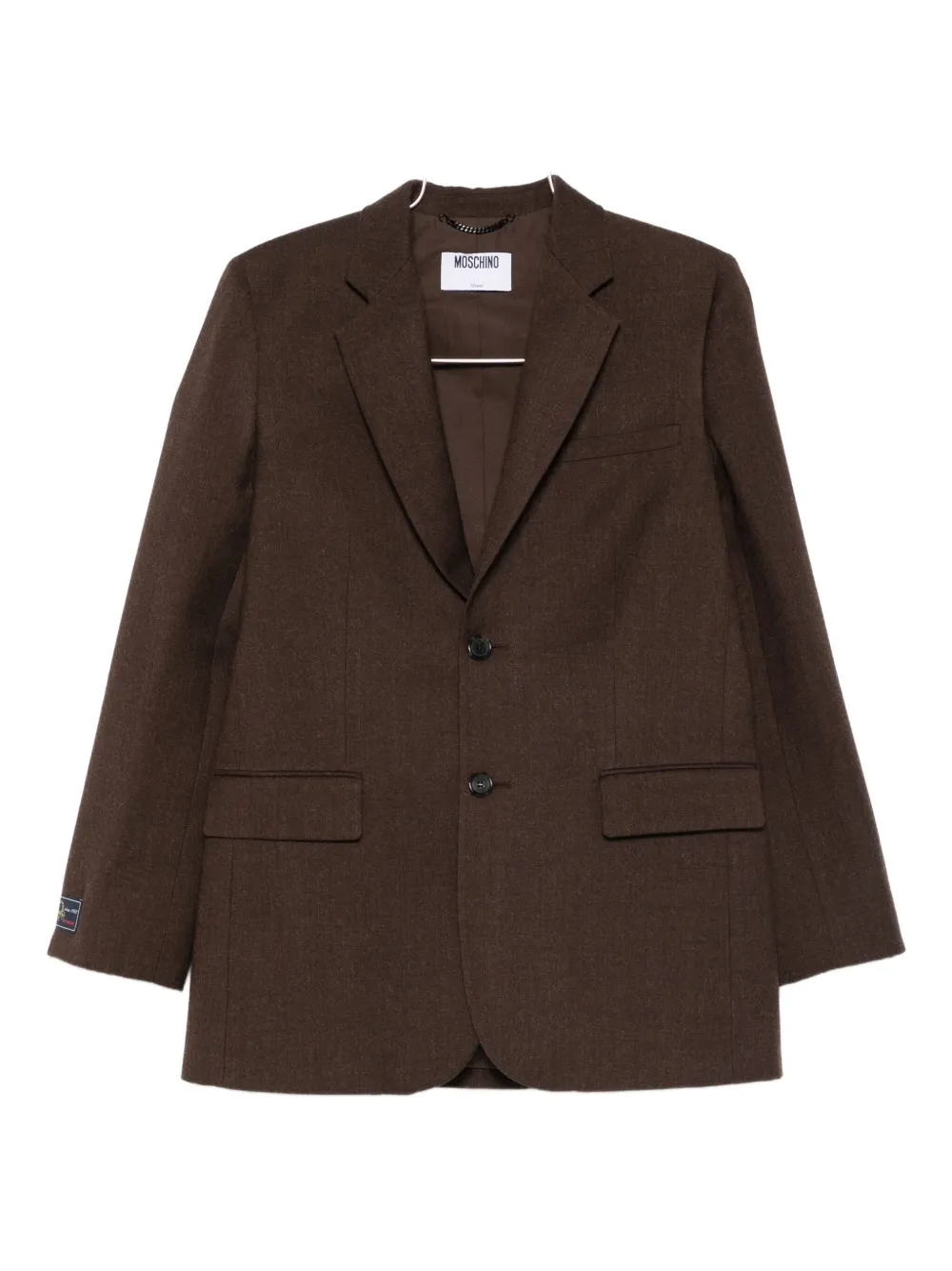 Moschino Single-breasted Blazer In Brown