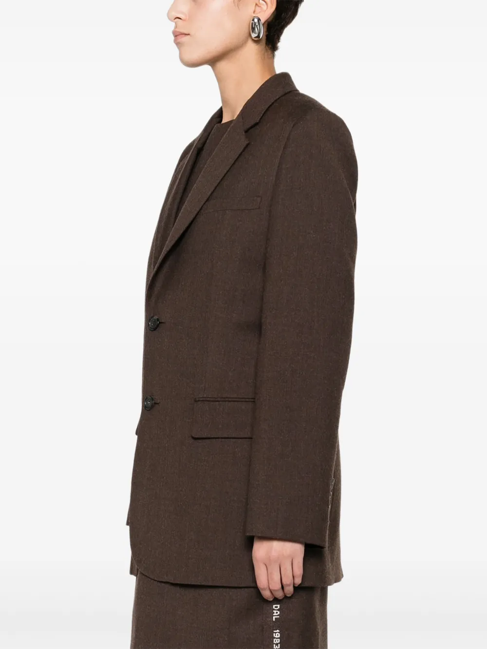 Moschino Blazer met enkele rij knopen Bruin