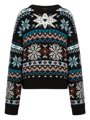 モスキーノ アルパカ混 ニットセーター イチゴモチーフ 立体装飾