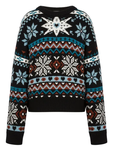 Moschino snowflake fairisle wool sweater