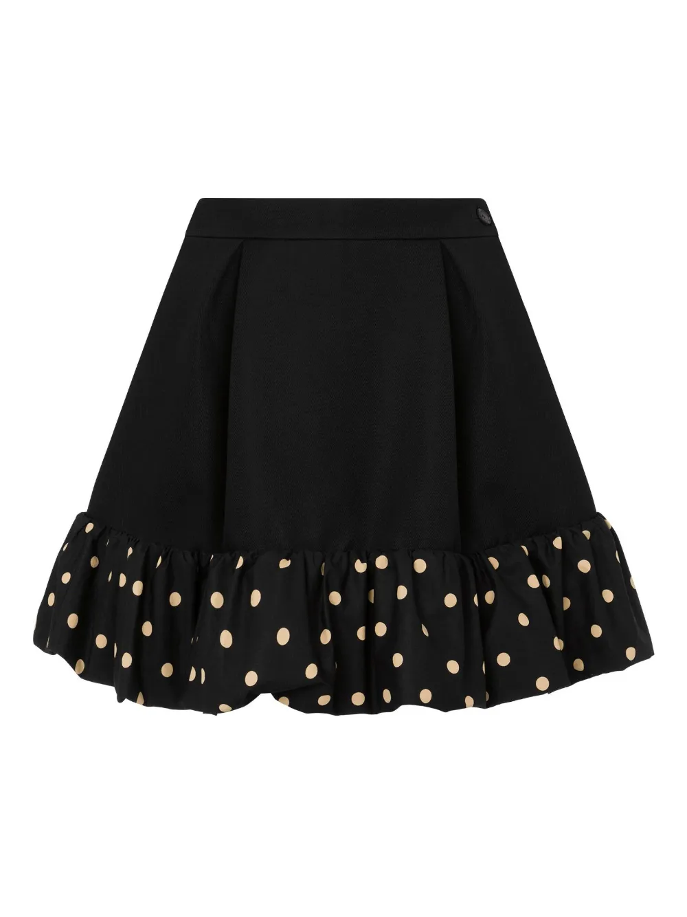 Moschino Mini-rok met stippen en ruches Zwart