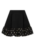 Moschino polka-dot ruffled mini skirt - Black