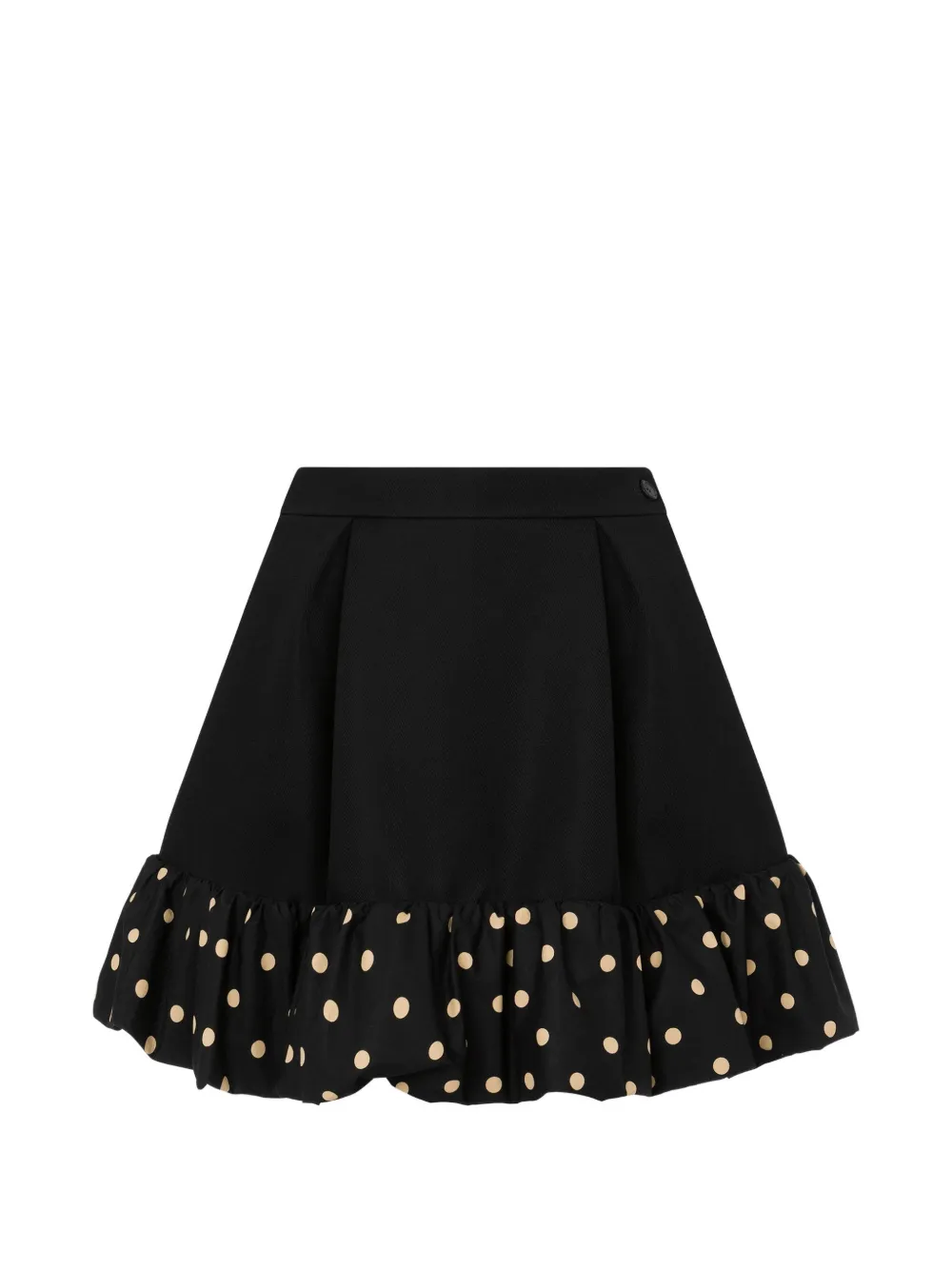 Moschino Mini-rok met stippen en ruches Zwart