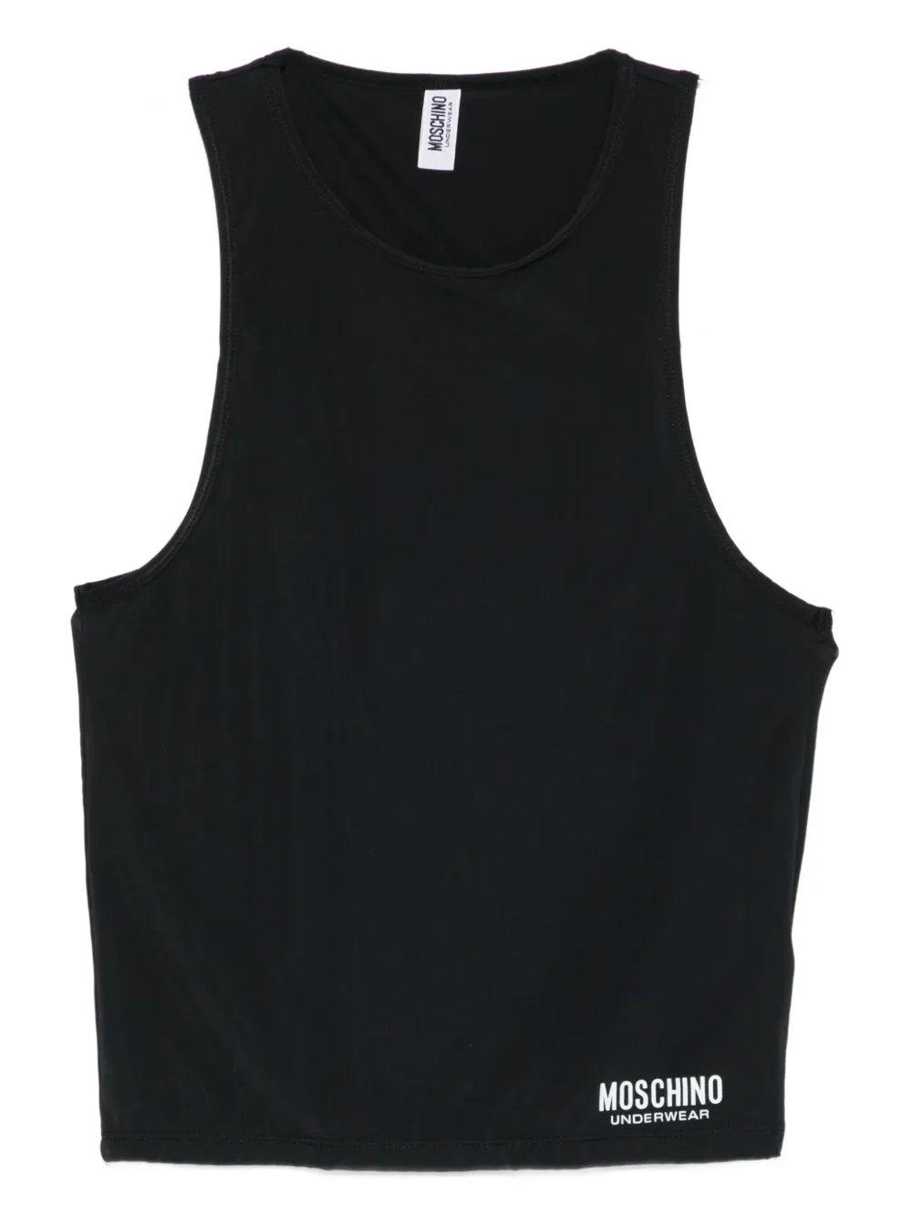 Moschino Drie tanktops met logoprint Zwart