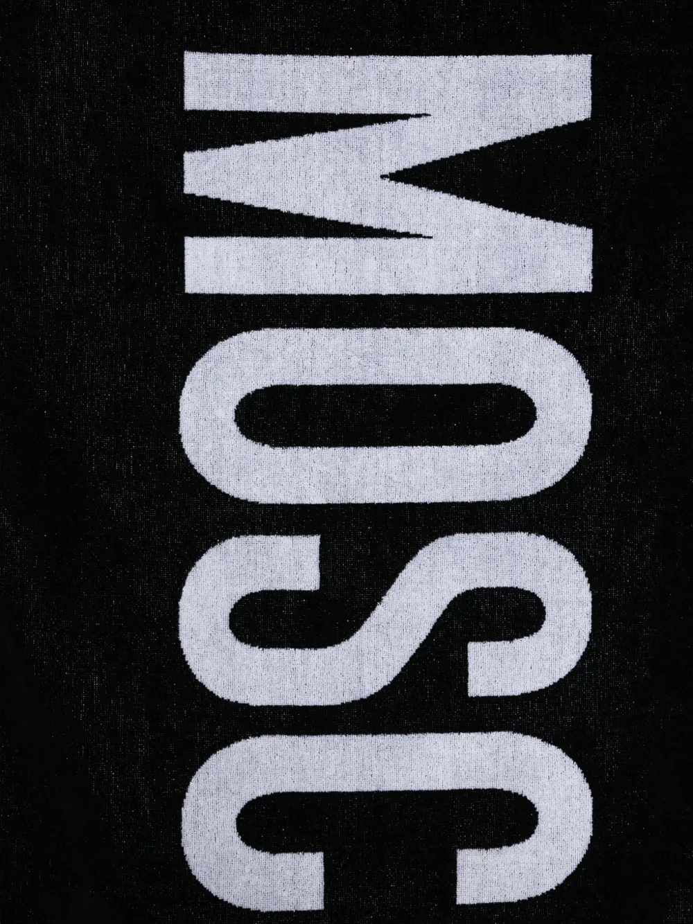 Moschino Logo-jacquard Beach Towel In Black