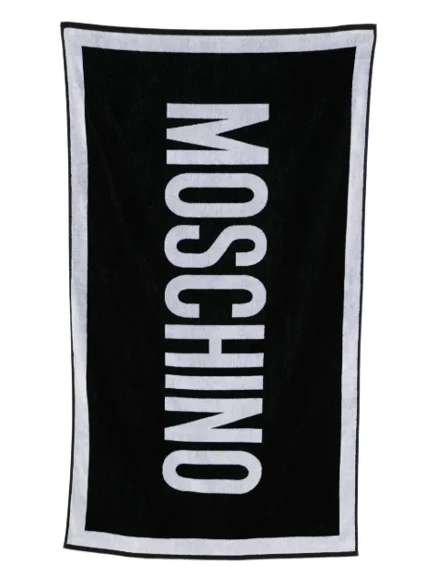 Moschino logo-jacquard beach towel
