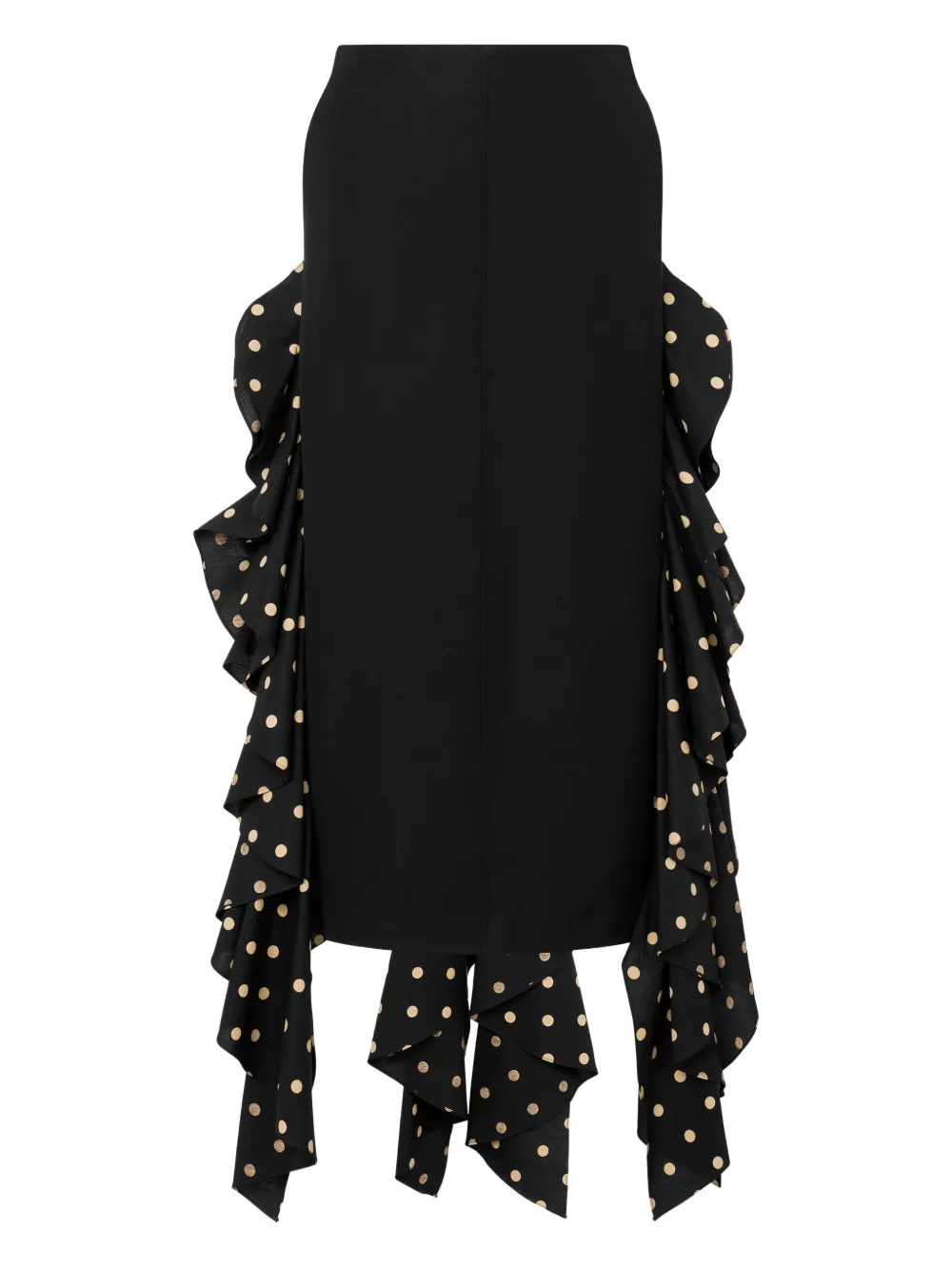 Moschino polka-dot ruffle skirt Zwart