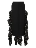 Moschino polka-dot ruffle skirt - Black