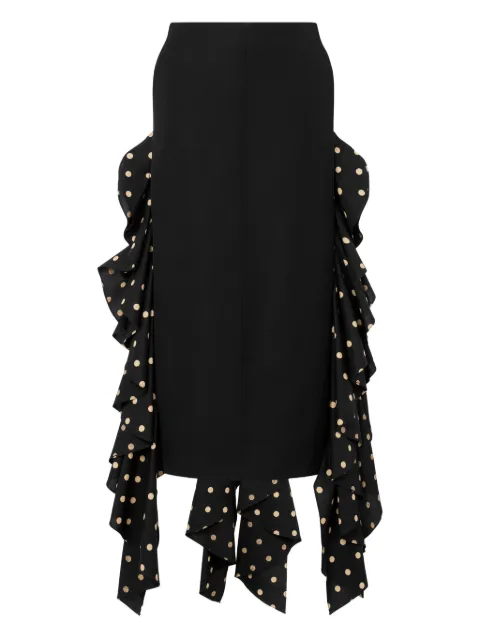 Moschino polka-dot ruffle skirt