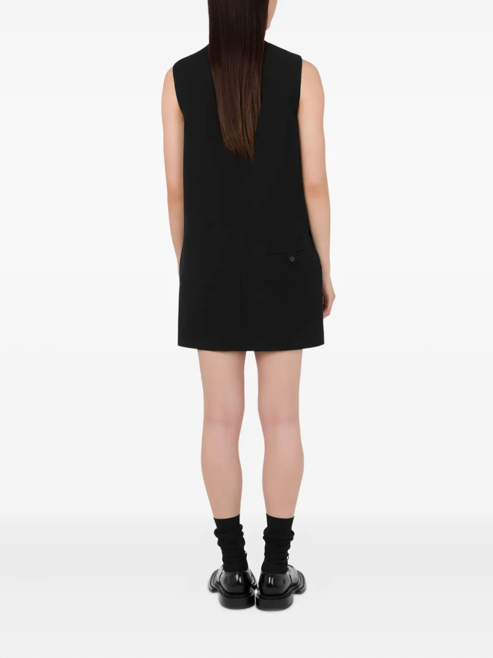 Moschino Mouwloze mini-jurk met banddetail Zwart
