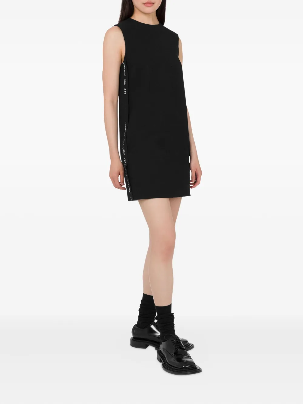 Moschino Mouwloze mini-jurk met banddetail Zwart