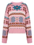 Moschino snowflake fairisle wool sweater - Pink