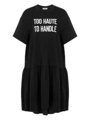 モスキーノ　ブラックドレス MOSCHINO ブラックドレス フラワーモチーフ - メルカリ
