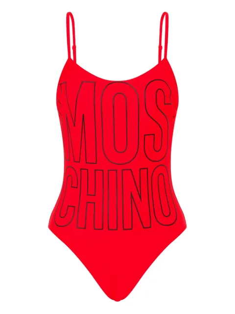 Moschino logo-print swimsuit