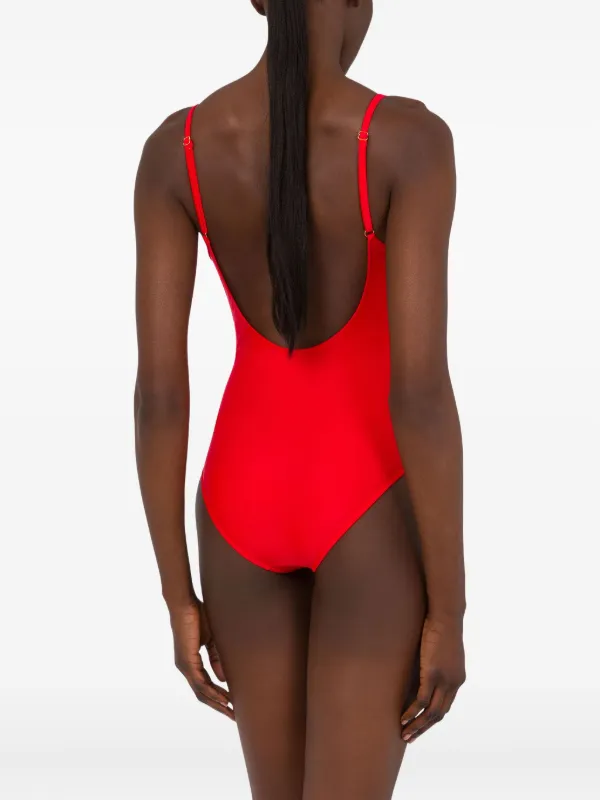 Moschino ロゴ ワンピース水着 | レッド | FARFETCH JP