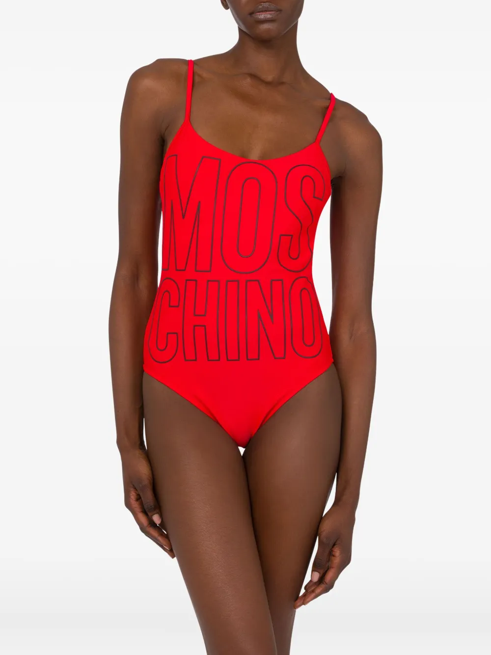 Moschino Badpak met logoprint Rood