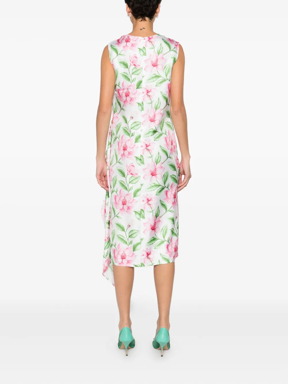 Moschino Jurk met bloemenprint Wit