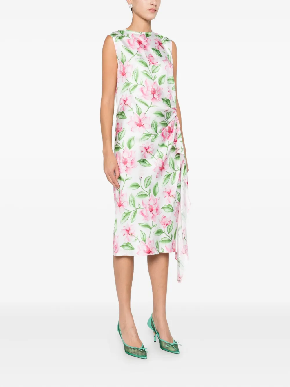 Moschino Jurk met bloemenprint Wit