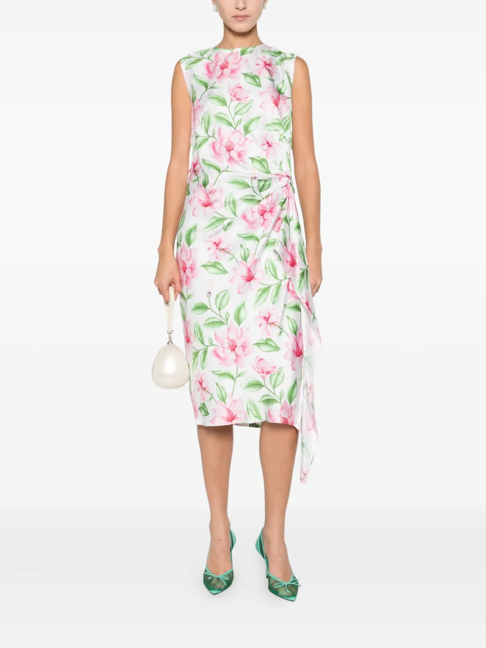 Moschino Jurk met bloemenprint - Wit