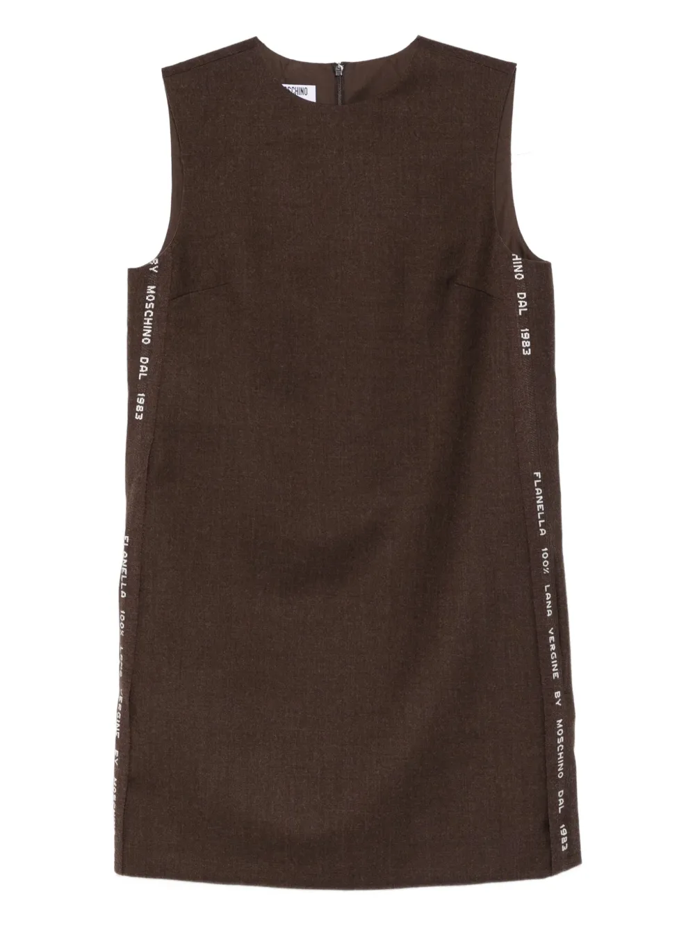 Moschino vestido con texto estampado | marrón | Image 1