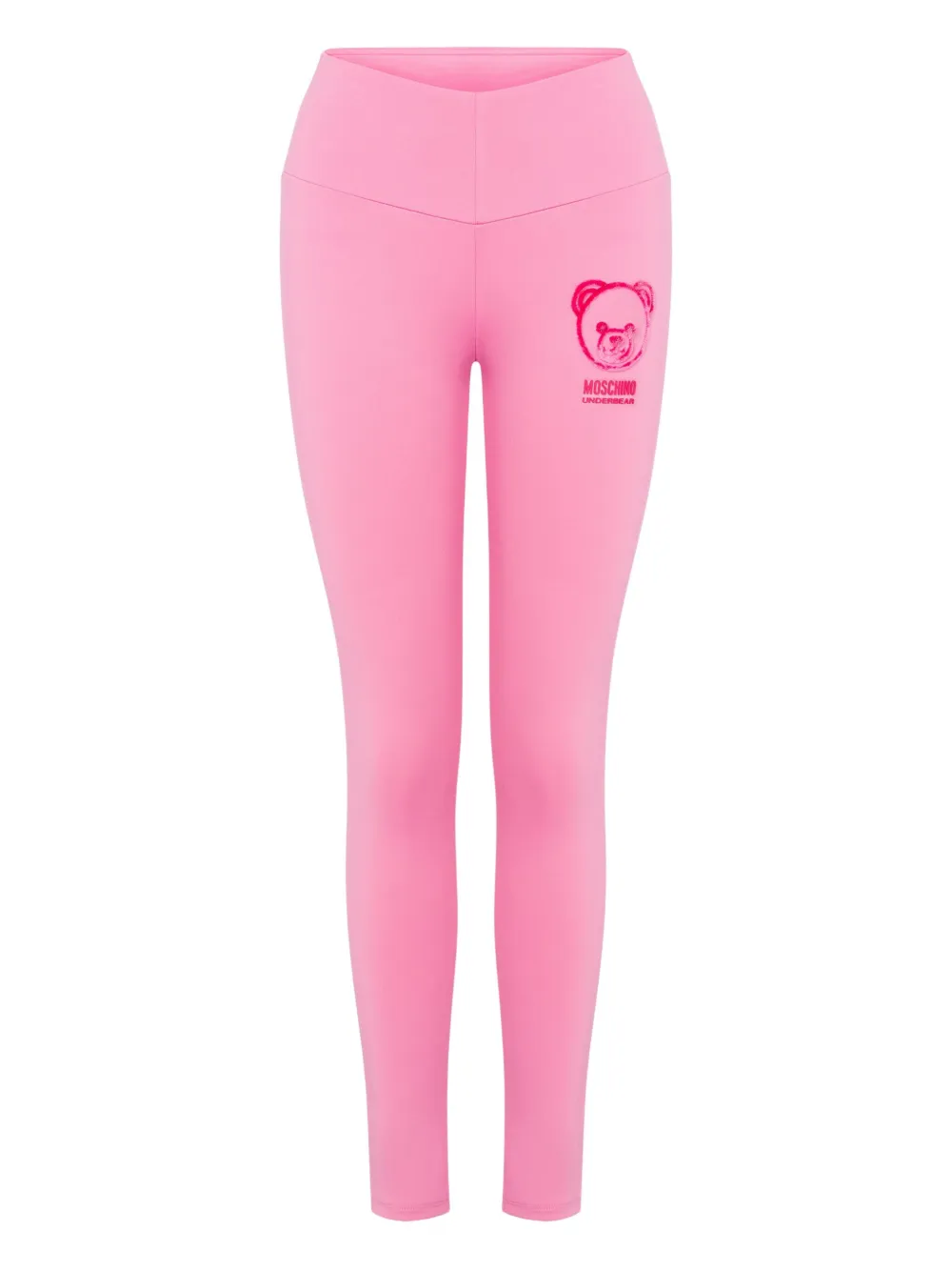 Moschino Teddy Bear-print Leggings In Pink